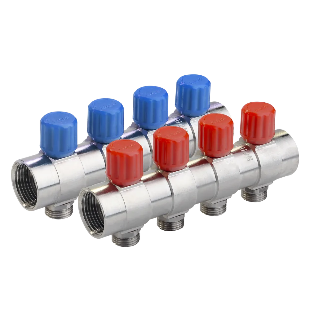 نیو کلکتور رزوه ای همراه با شیر تنظیم( آبی و قرمز) "(4b) 1"x1/2 - (  99020113324  )